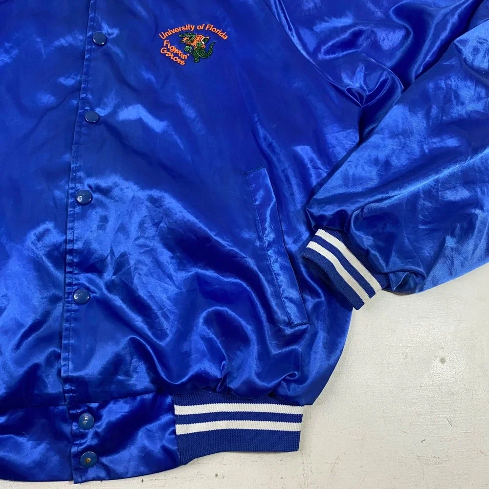 Vintage Hartwell University of Florida Gators Satin Varsity Jacket Blue XL USA